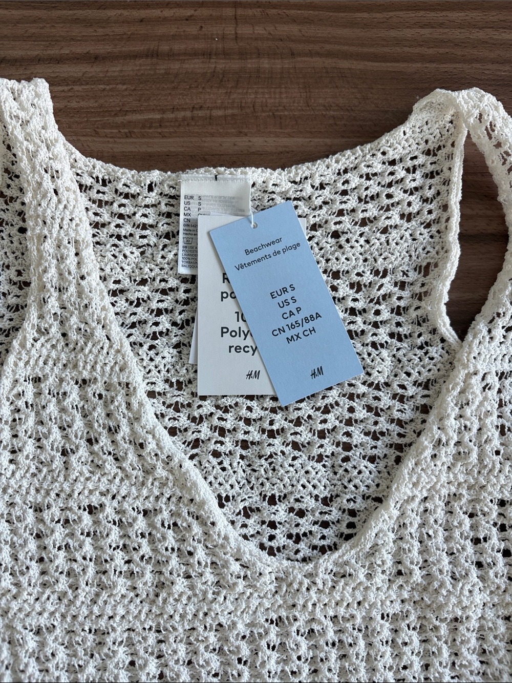 Women’s Cream Crochet Swim Cover-Up Tank Dress H&M - Picture 2 of 5